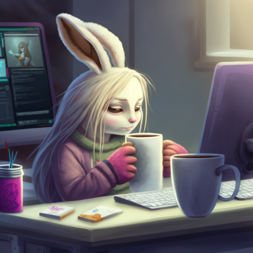 beyondchaos a computer programmer bunny sitting at her desk wit 1fad9e43-4c25-41a0-9587-a6acc0a89128 (1) (1)