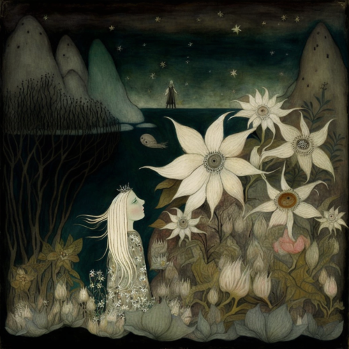 beyondchaos nordic flora in the style of tove jansson john baue 7dcdff72-0c35-4ca9-a41f-96c919ce8667